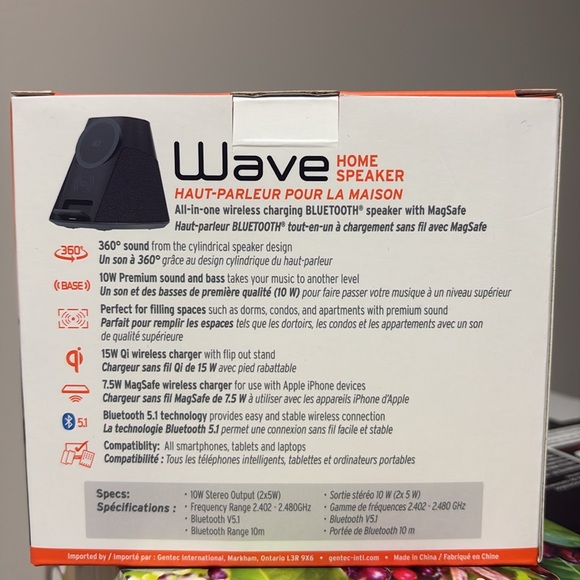 iQ Wave Home Speaker & Wireless Charger - Picture 4 of 6